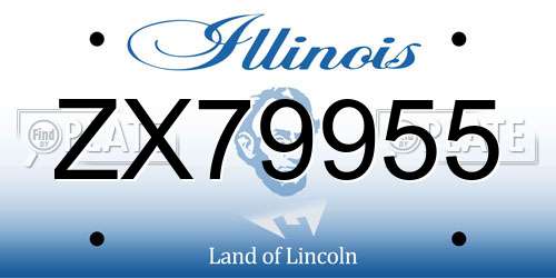 ZX79955 Illinois License Plate