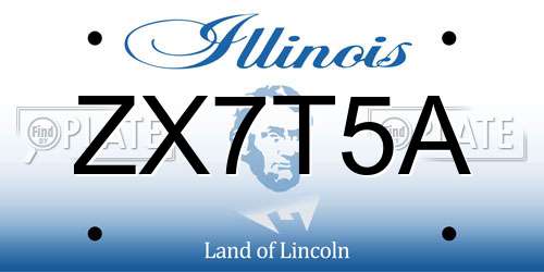 ZX7T5A Illinois License Plate