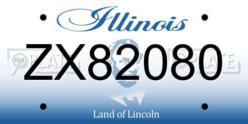 ZX82080 Illinois License Plate