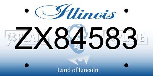 ZX84583 Illinois License Plate