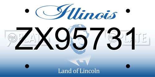 ZX95731 Illinois License Plate
