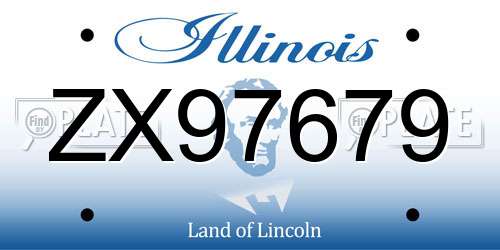ZX97679 Illinois License Plate