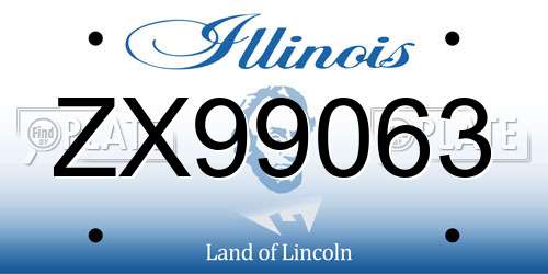 ZX99063 Illinois License Plate