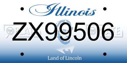 ZX99506 Illinois License Plate