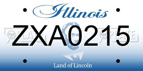 ZXA0215 Illinois License Plate