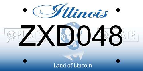 ZXD048 Illinois License Plate