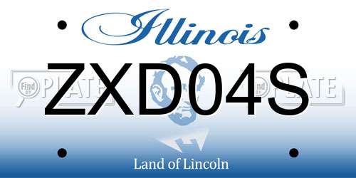 ZXD04S Illinois License Plate