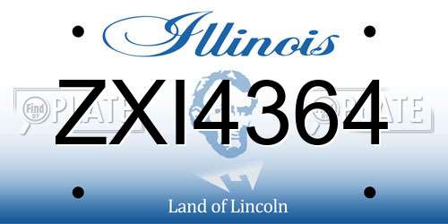 ZXI4364 Illinois License Plate