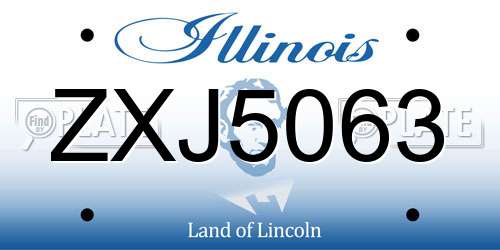 ZXJ5063 Illinois License Plate