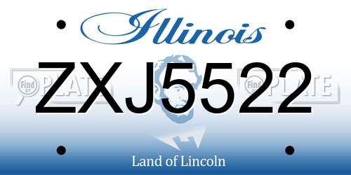 ZXJ5522 Illinois License Plate