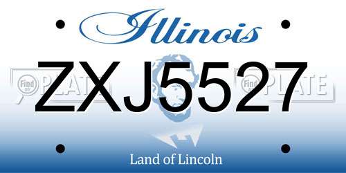 ZXJ5527 Illinois License Plate