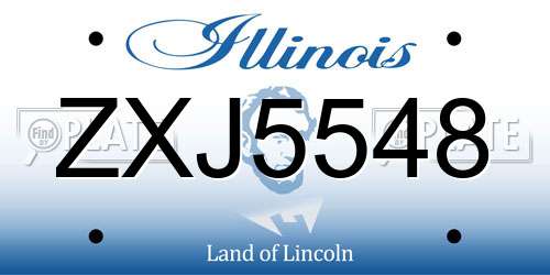ZXJ5548 Illinois License Plate