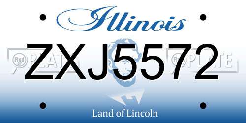 ZXJ5572 Illinois License Plate