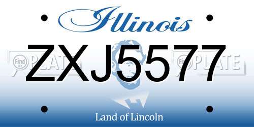 ZXJ5577 Illinois License Plate