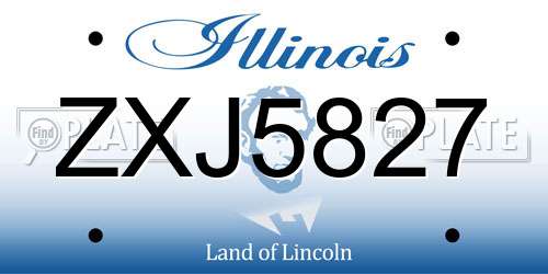ZXJ5827 Illinois License Plate