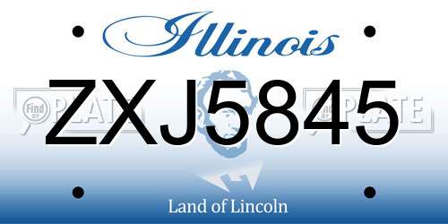 ZXJ5845 Illinois License Plate