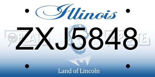 ZXJ5848 Illinois License Plate
