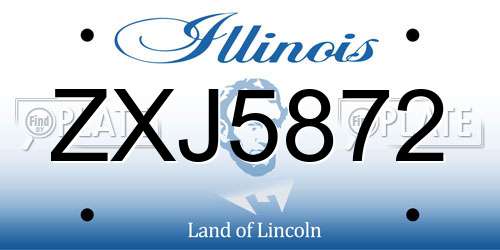 ZXJ5872 Illinois License Plate