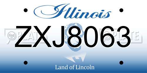 ZXJ8063 Illinois License Plate
