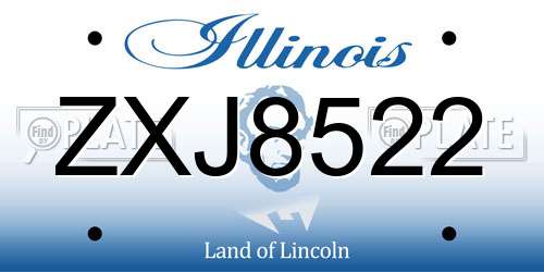 ZXJ8522 Illinois License Plate
