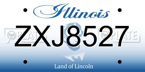 ZXJ8527 Illinois License Plate