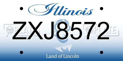 ZXJ8572 Illinois License Plate