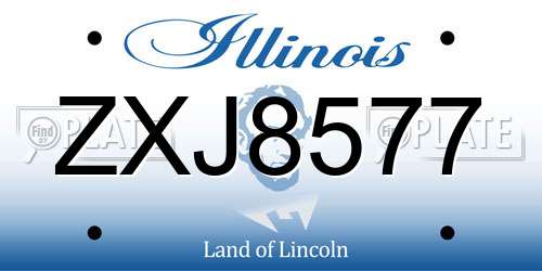 ZXJ8577 Illinois License Plate