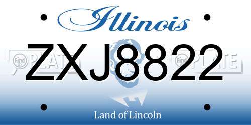 ZXJ8822 Illinois License Plate