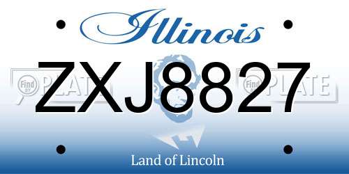 ZXJ8827 Illinois License Plate