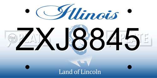 ZXJ8845 Illinois License Plate