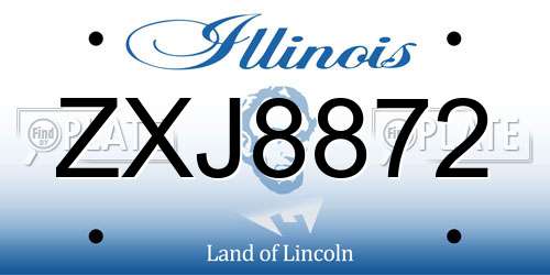 ZXJ8872 Illinois License Plate