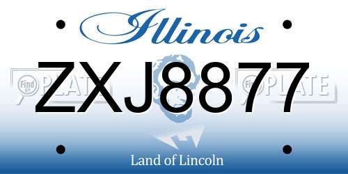 ZXJ8877 Illinois License Plate