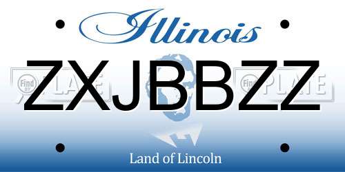 ZXJBBZZ Illinois License Plate