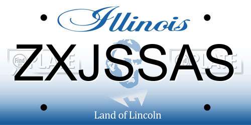 ZXJSSAS Illinois License Plate