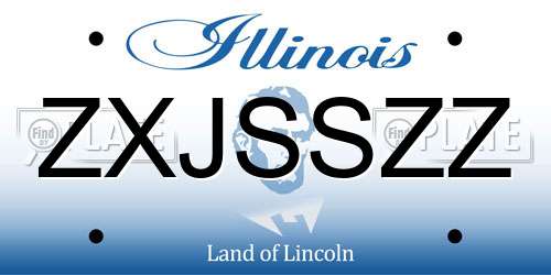 ZXJSSZZ Illinois License Plate