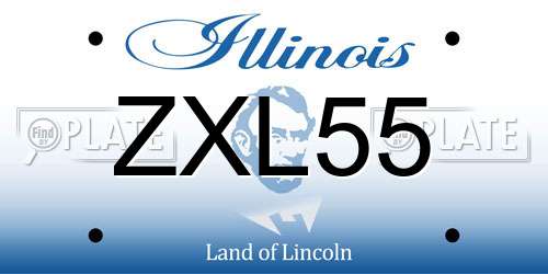 ZXL55 Illinois License Plate