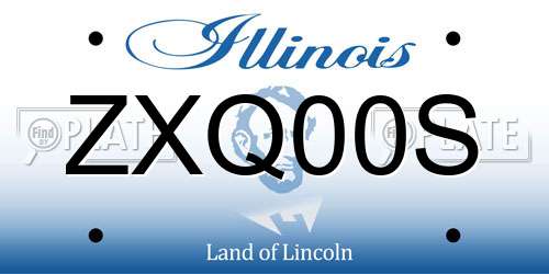 ZXQ00S Illinois License Plate