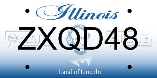 ZXQD48 Illinois License Plate
