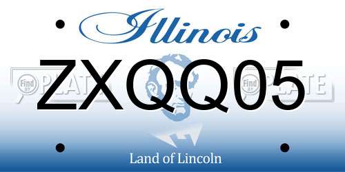 ZXQQ05 Illinois License Plate