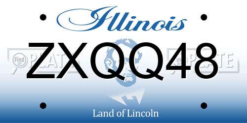 ZXQQ48 Illinois License Plate