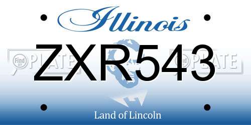 ZXR543 Illinois License Plate
