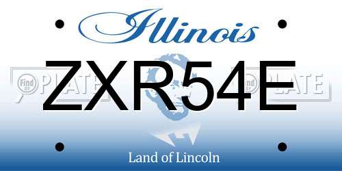 ZXR54E Illinois License Plate