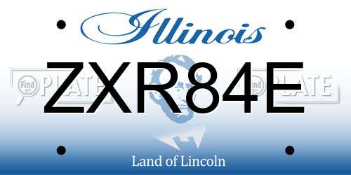 ZXR84E Illinois License Plate