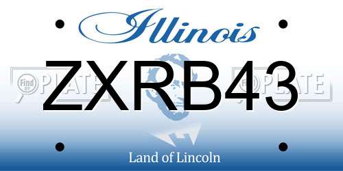 ZXRB43 Illinois License Plate