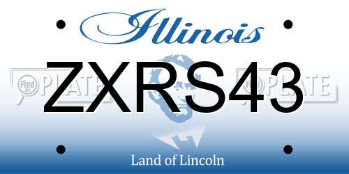ZXRS43 Illinois License Plate
