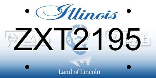 ZXT2195 Illinois License Plate