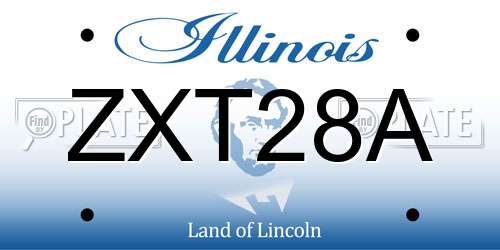 ZXT28A Illinois License Plate