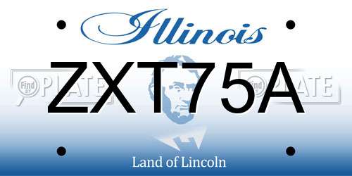 ZXT75A Illinois License Plate