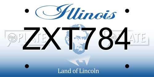 ZXT784 Illinois License Plate