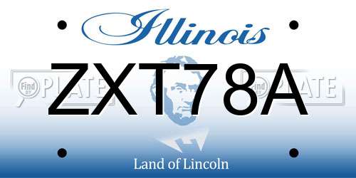 ZXT78A Illinois License Plate